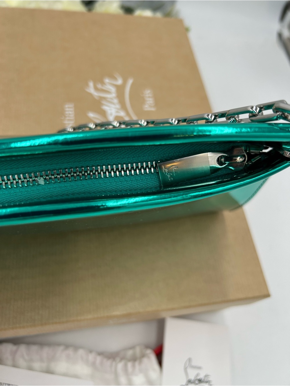 Women's Christian Louboutin LOUBITWIST clutch/shoulder bag made in Italy - Picture 13 of 16